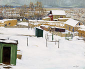 Taos in The Snow By Walter Ufer