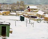 Taos in The Snow By Walter Ufer