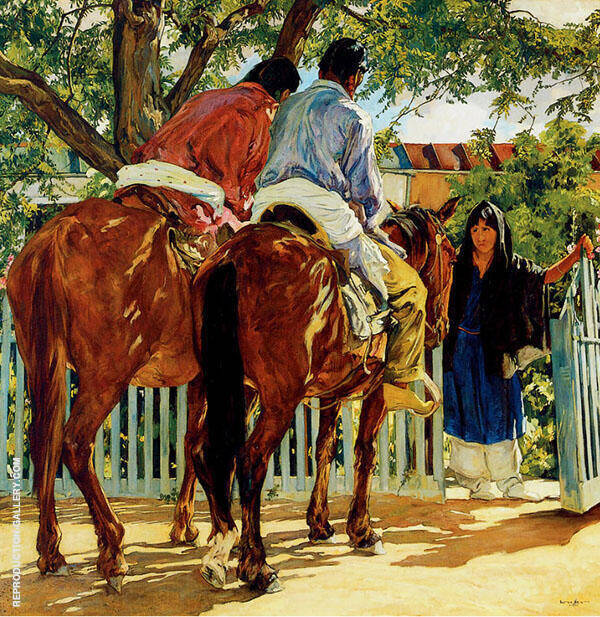 The Callers by Walter Ufer | Oil Painting Reproduction