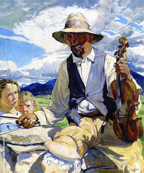 The Fiddler of Taos 1921 By Walter Ufer