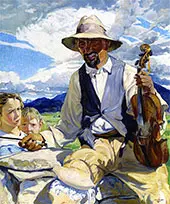 The Fiddler of Taos 1921 By Walter Ufer