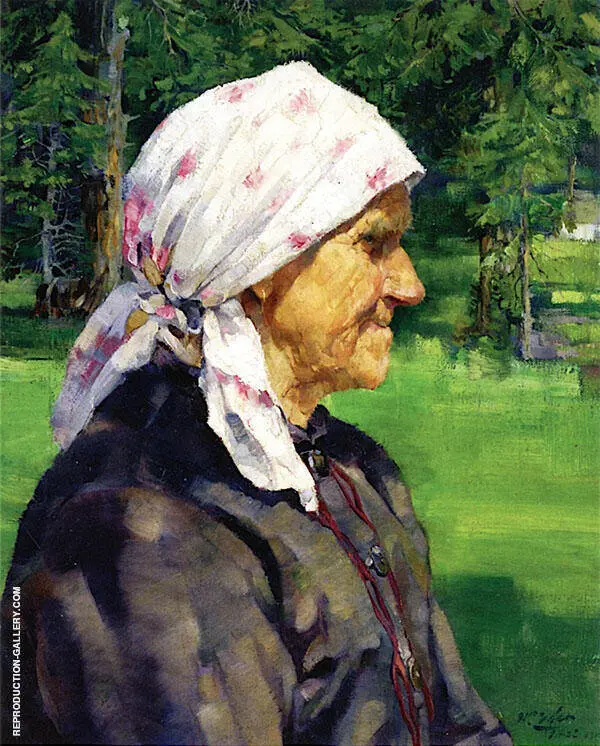 Tyrollean Woman Plein Air 1912 By Walter Ufer