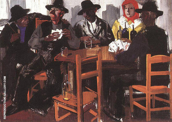 Card Players 1932 by Vilmos aba-Novak | Oil Painting Reproduction