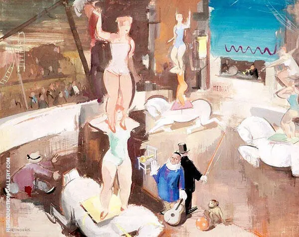 Circus Scene By Vilmos aba-Novak