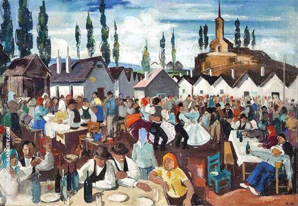 Country Fair Hungary by Vilmos aba-Novak | Oil Painting Reproduction