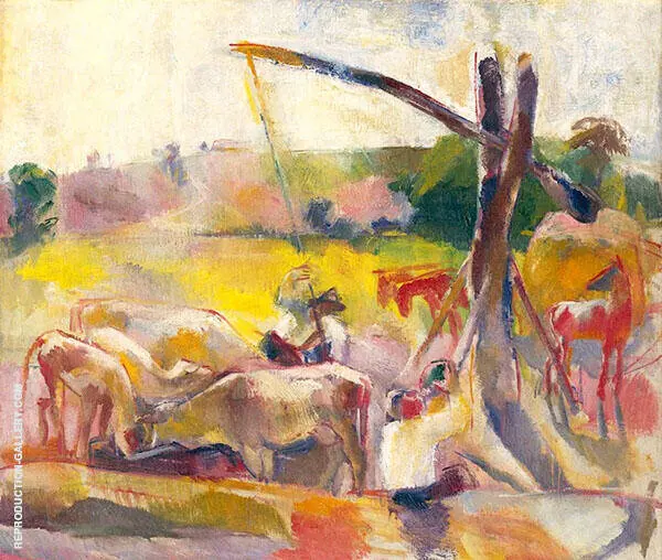 Cows Feeding By Vilmos aba-Novak