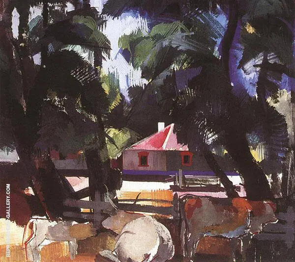 Farmyard 1936 By Vilmos aba-Novak