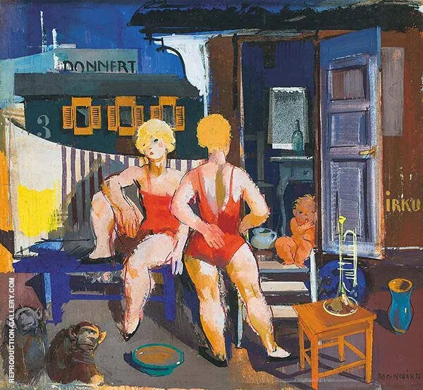 Female Acrobats By Vilmos aba-Novak