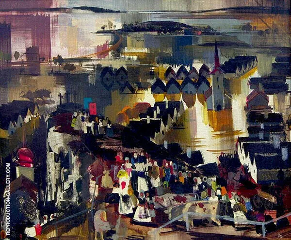 Landscape with Figures By Vilmos aba-Novak