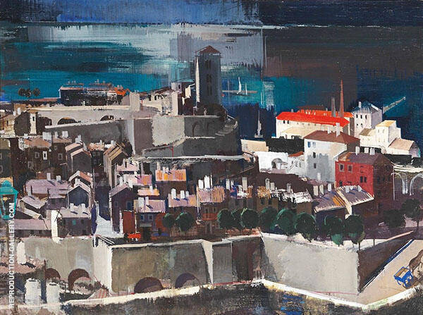 Mediterranean Harbor by Vilmos aba-Novak | Oil Painting Reproduction