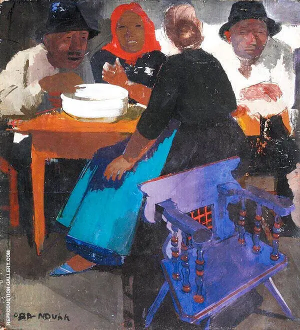 Peasants By Vilmos aba-Novak