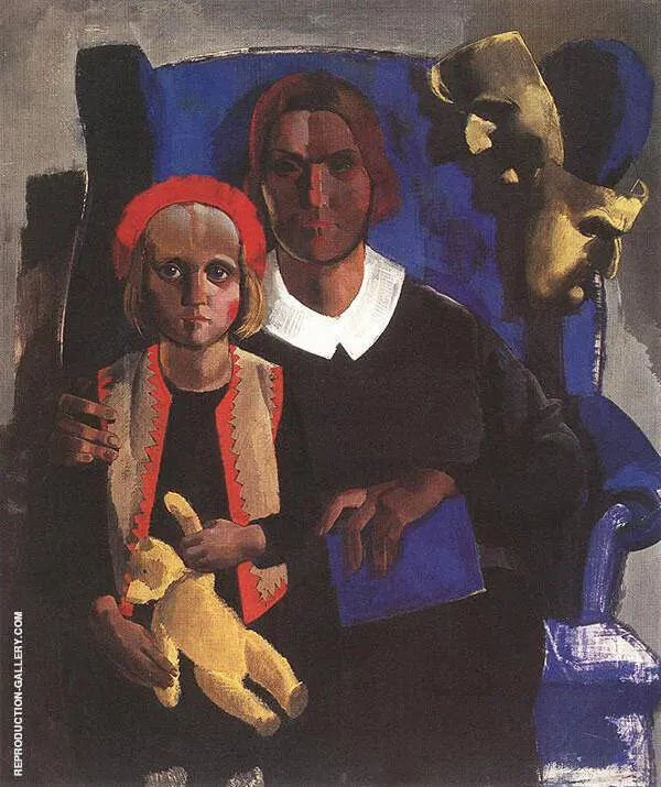 The Artists Wife and Daughter 1935 By Vilmos aba-Novak