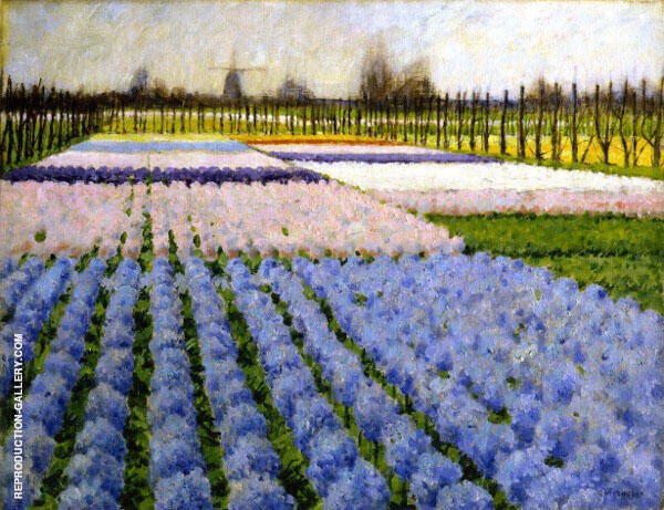 Holland Hyacinth Garden by George Hitchcock | Oil Painting Reproduction