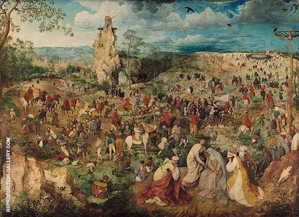 The Procession to Calvary, Carrying the Cross of Christ 1564 By Pieter The Elder Bruegel