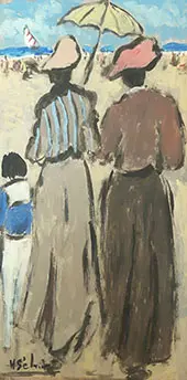 Beach Scene By Henry Saint-Clair