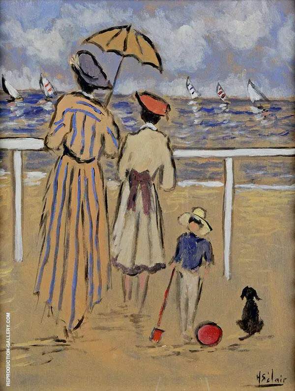 Family Before The Ocean By Henry Saint-Clair