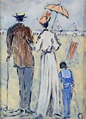 Family Day at The Beach By Henry Saint-Clair