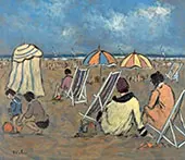 Family Day on The Beach By Henry Saint-Clair