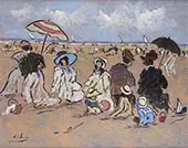Family Day on The Beach and Normandy By Henry Saint-Clair