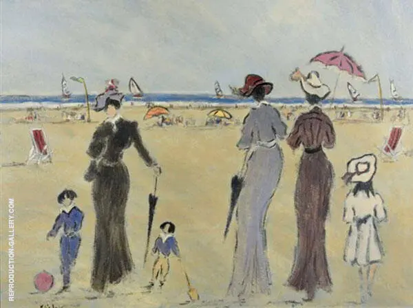 Sur La Plage By Henry Saint-Clair