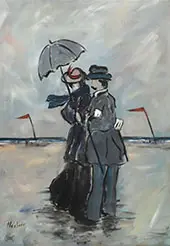 Windy Day on The Beach By Henry Saint-Clair