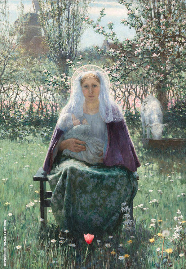 The Blessed Mother by George Hitchcock | Oil Painting Reproduction