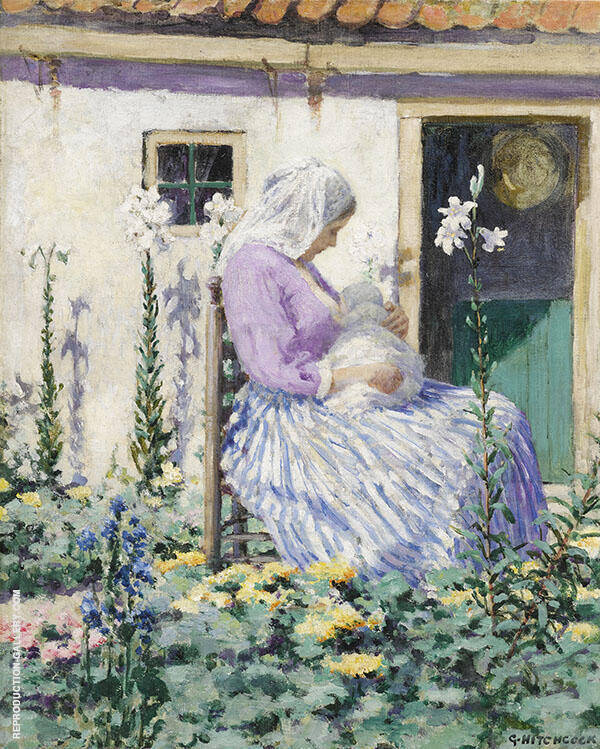 The White Lilies c1895 by George Hitchcock | Oil Painting Reproduction