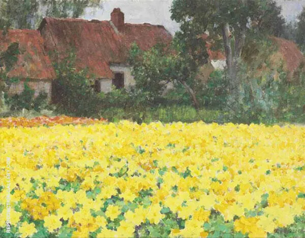 Yellow Nasturtiums By George Hitchcock