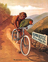 Columbia Bicycle Poster By Cassius Marcellus Coolidge