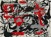 Inspired by Red Black and Silver By Jackson Pollock (Inspired By)