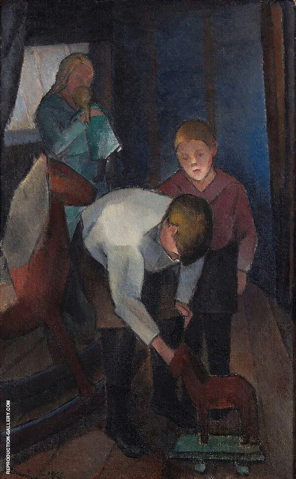 Children Playing 1920 By Alvar Cawen