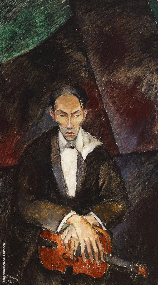 The Violin Player By Alvar Cawen