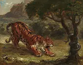 Tiger and Snake1862 By Eugene Delacroix