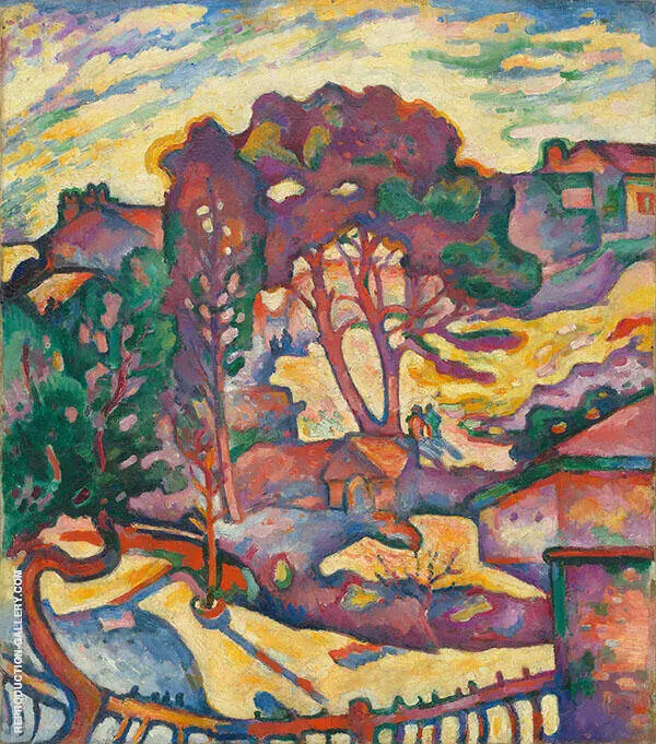Large Trees L'Estaque c1906 By Georges Braque