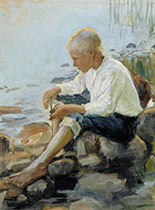 Boy on The Shore By Pekka Halonen