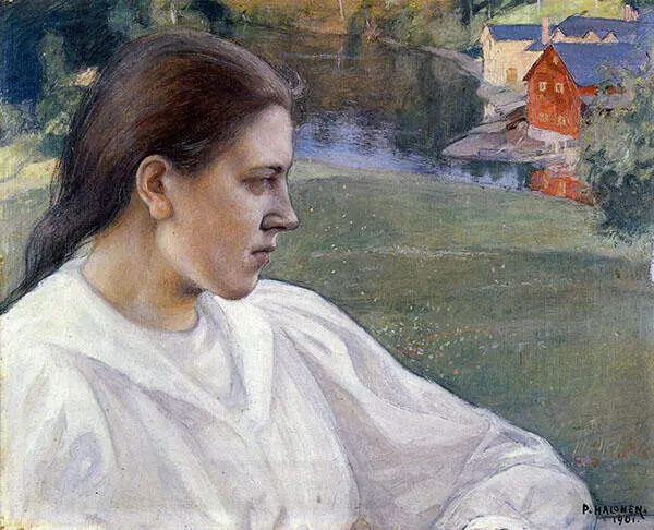 Girl on The Beach Aino Makinen 1901 By Pekka Halonen