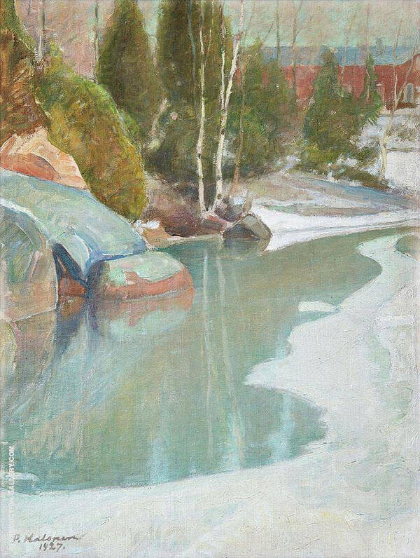 Icy River by Pekka Halonen | Oil Painting Reproduction