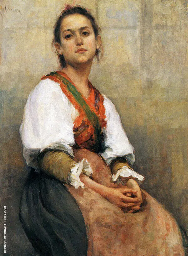 Italian Girl 1894 By Pekka Halonen