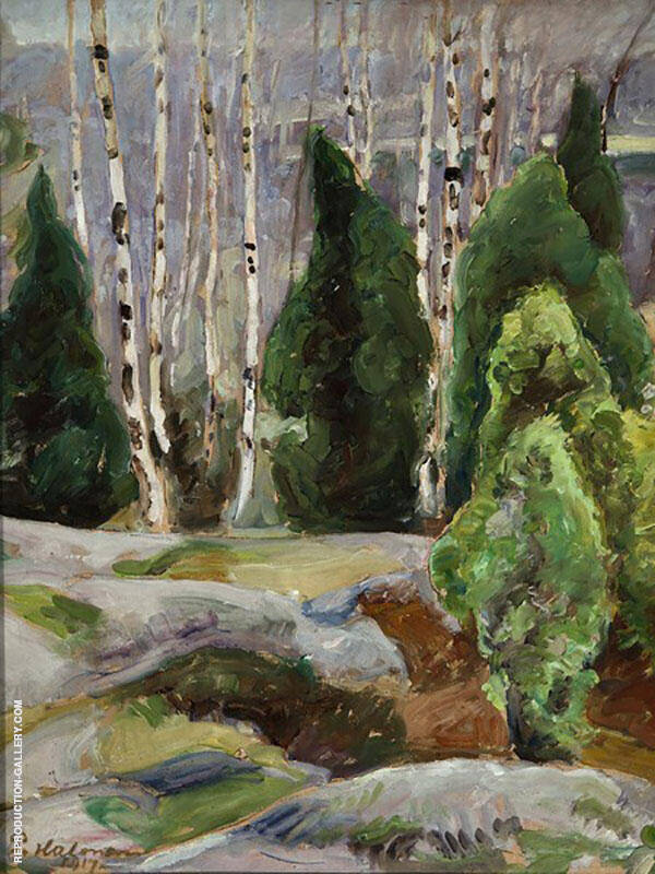 Kevainen Kallio 1917 by Pekka Halonen Oil Painting Reproduction