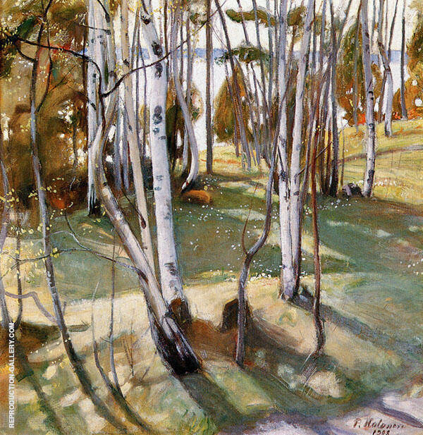 Koivikko 1908 by Pekka Halonen | Oil Painting Reproduction