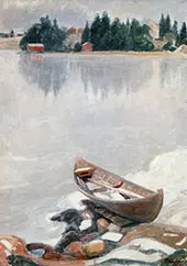 Lake Tuusulan Freezes 1914 By Pekka Halonen