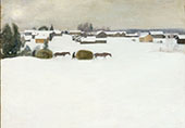 Load of Hay 1899 By Pekka Halonen