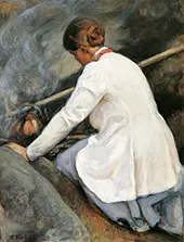 Maija Halonen Boiling Coffee on The Fire 1905 By Pekka Halonen