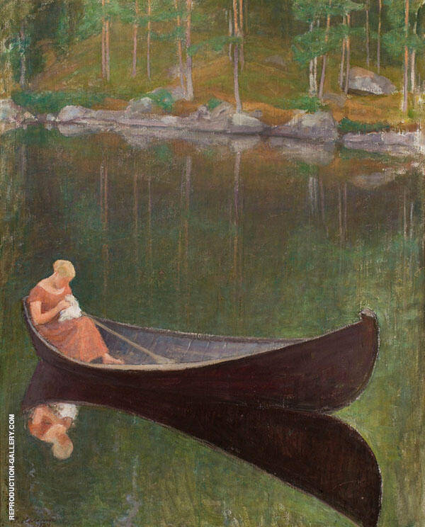 On The Water 1922 by Pekka Halonen | Oil Painting Reproduction