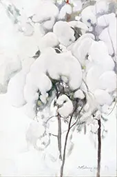 Snow Covered Pine Saplings 1899 By Pekka Halonen
