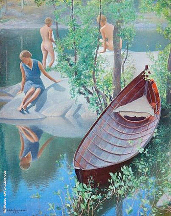 Summer Idyll 1931 by Pekka Halonen | Oil Painting Reproduction