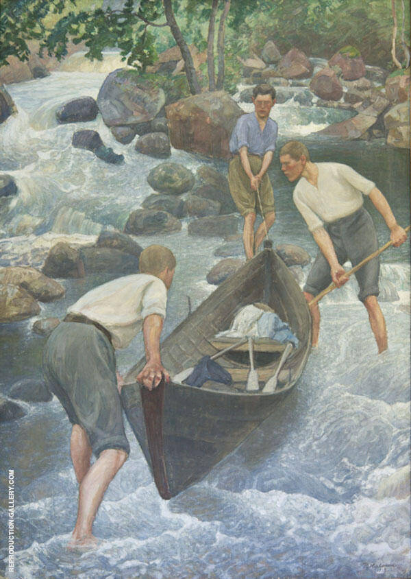 Summer Sports 1922 by Pekka Halonen | Oil Painting Reproduction