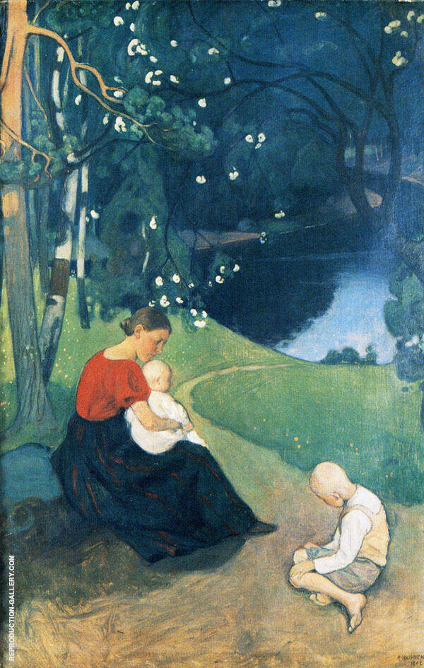 Tuonen Lehto 1902 by Pekka Halonen | Oil Painting Reproduction