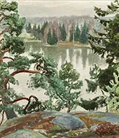 Tuusula Sarvikallio Cliffs 1916 By Pekka Halonen