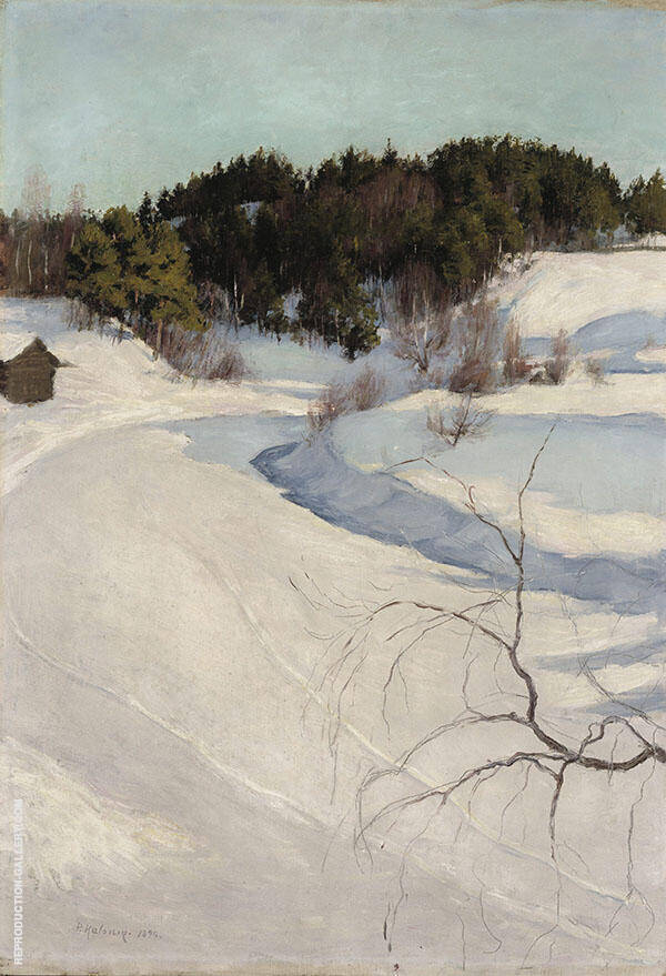Winter Landscape 1896 by Pekka Halonen | Oil Painting Reproduction